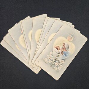 Mater Purissima Virgin Mary Jesus Vintage Holy Cards Lot 1950s Italy NOS 25pc
